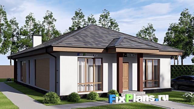Одноэтажный дом F-18080