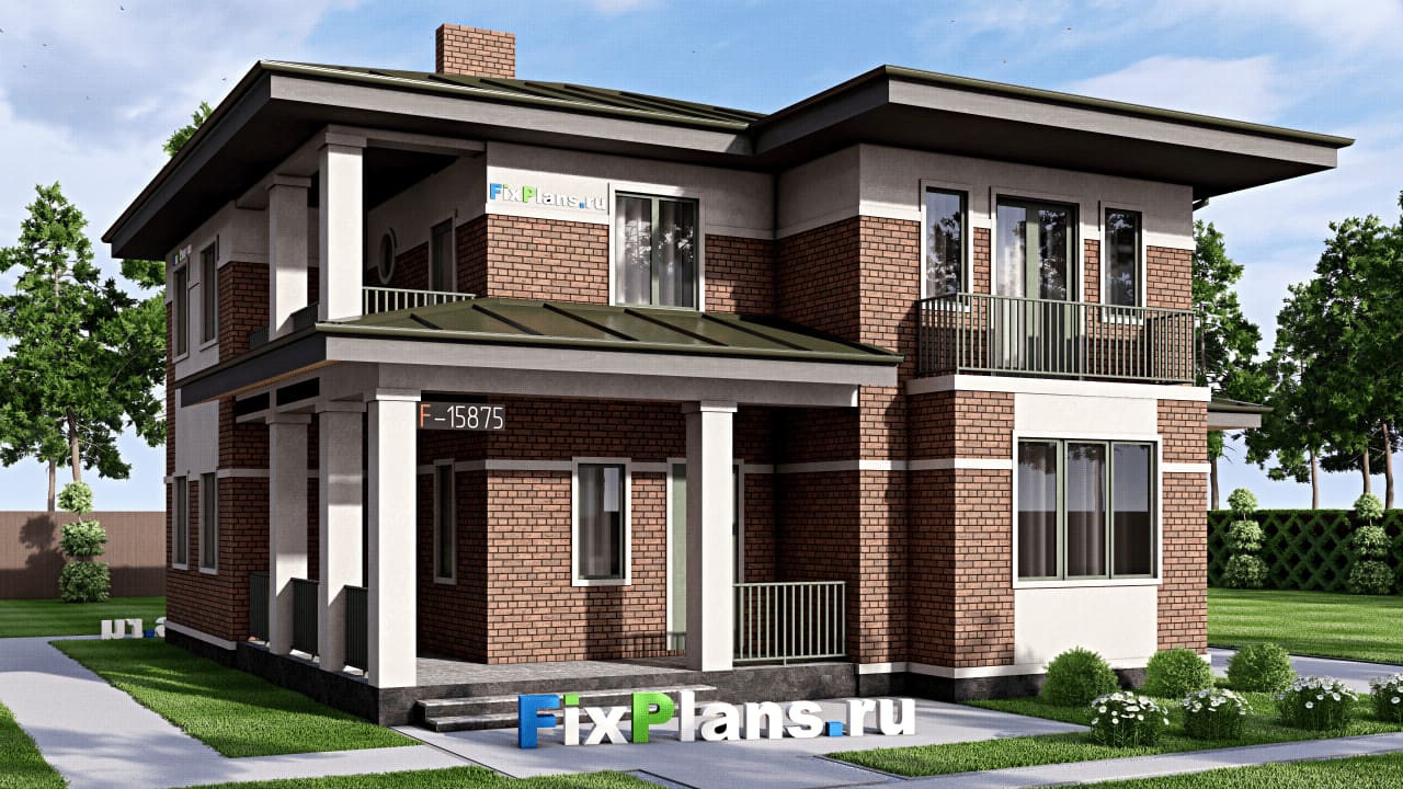 Двухэтажный дом F-15875 — фасад